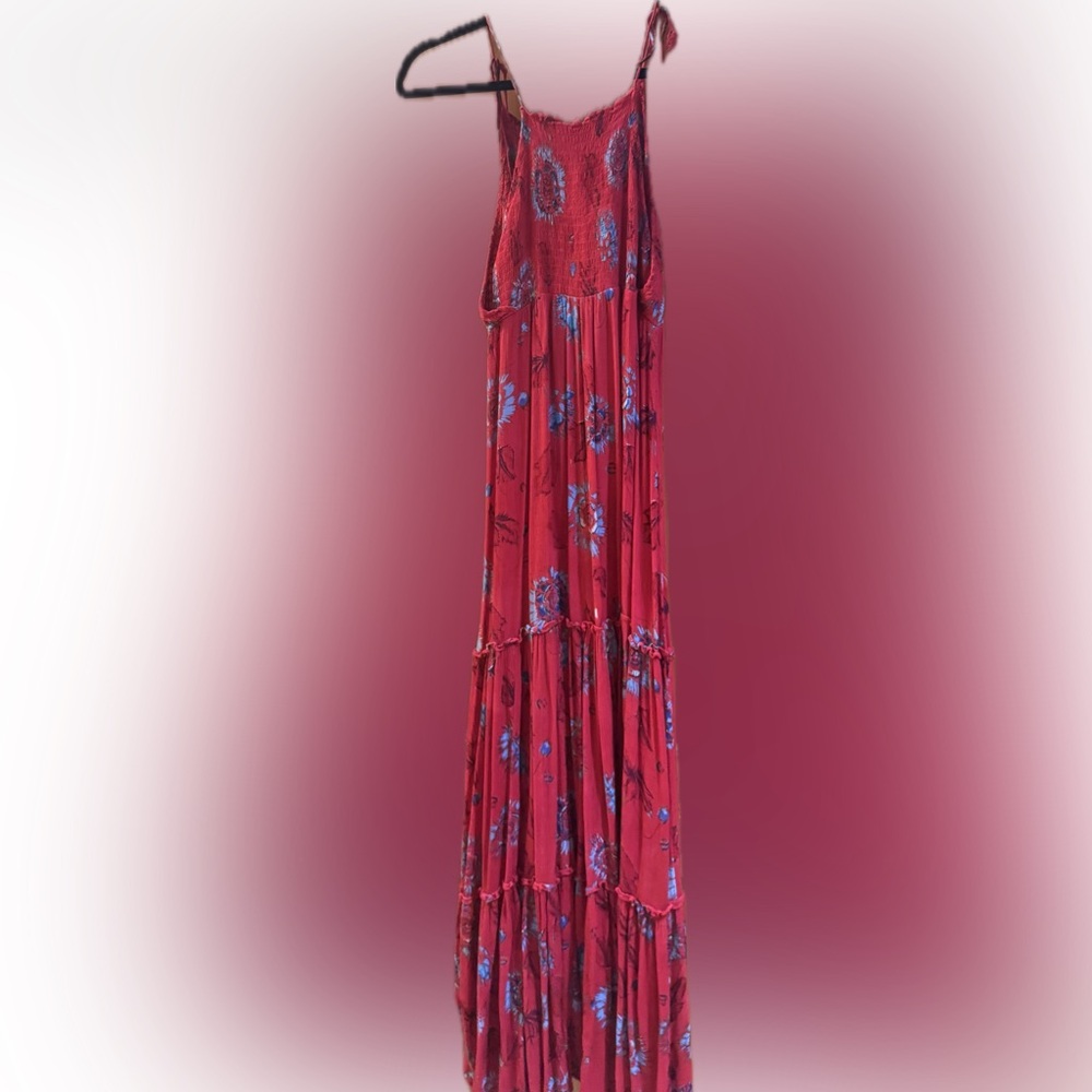 Red Floral Maxi Dress